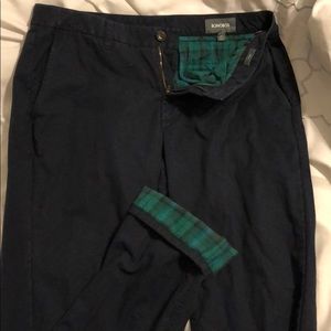 Plaid-Flannel Lined Bonobos Pants